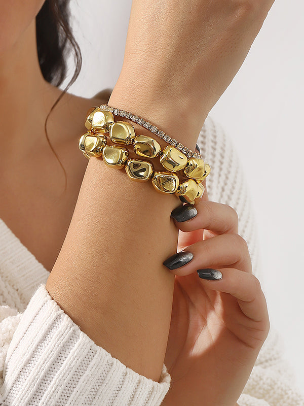Normcore Geometric Rhine Stones Bracelet Accessories