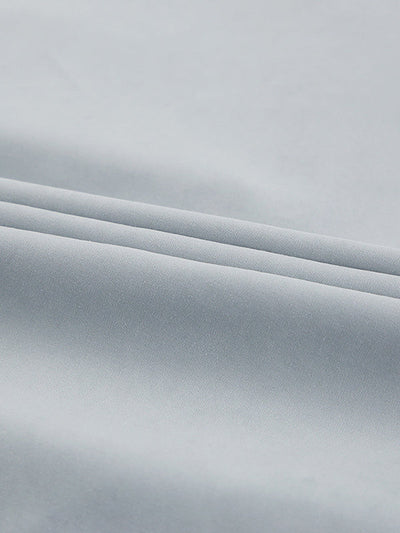 Long Sleeves Loose Solid Color Split-Joint High-Neck Blouses