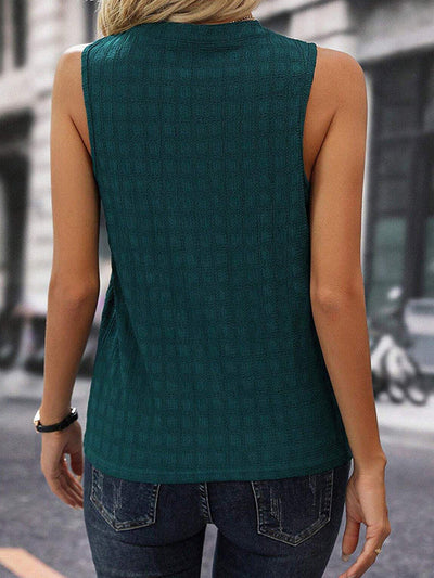 Loose Sleeveless Solid Color V-Neck Vest Top