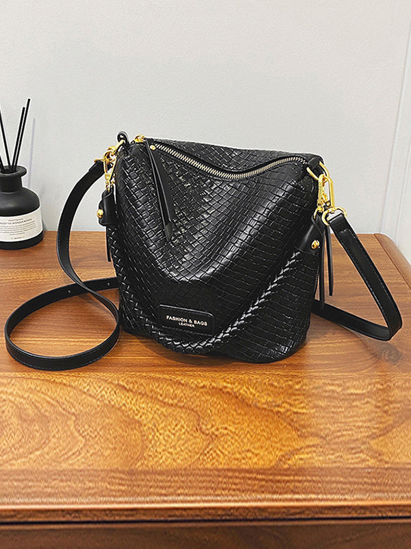 Split-Joint Woven Zipper Bags