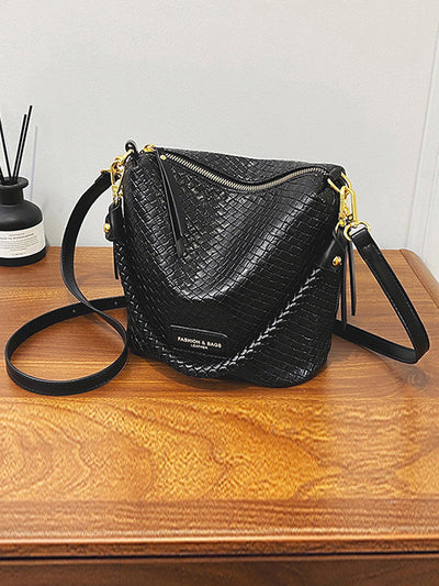 Split-Joint Woven Zipper Bags