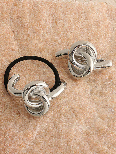 Minimalist Metal Knot Hair Tie