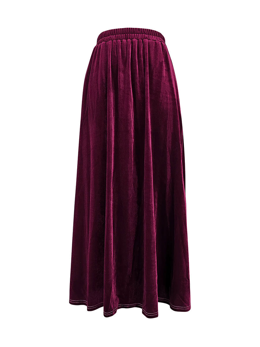 A-Line Loose Solid Color Skirts Bottoms