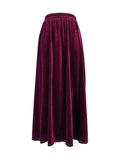 A-Line Loose Solid Color Skirts Bottoms