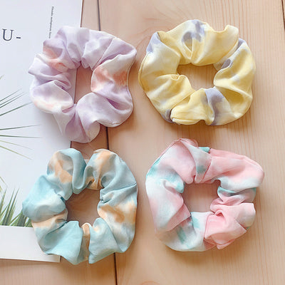 Women's Simple Style Round Cloth Polyester Hair Tie