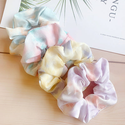 Women's Simple Style Round Cloth Polyester Hair Tie