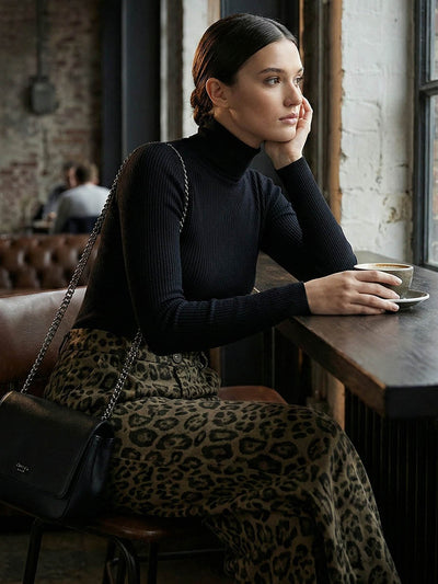 Urban Leopard Patchwork Wide Leg Pants