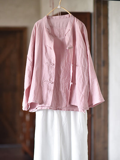 Plus Size Women Summer Casual Solid O-Neck Thin Loose Vest