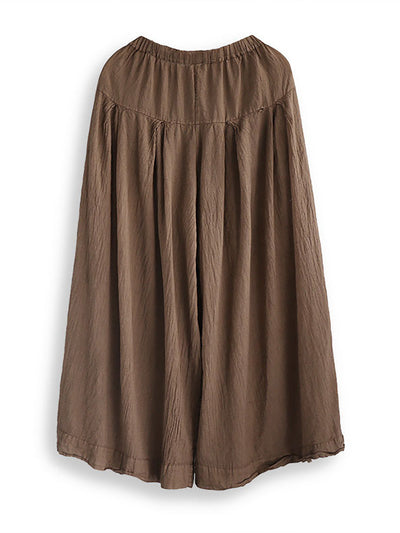 Women Vintage Solid Artsy Straight Pants