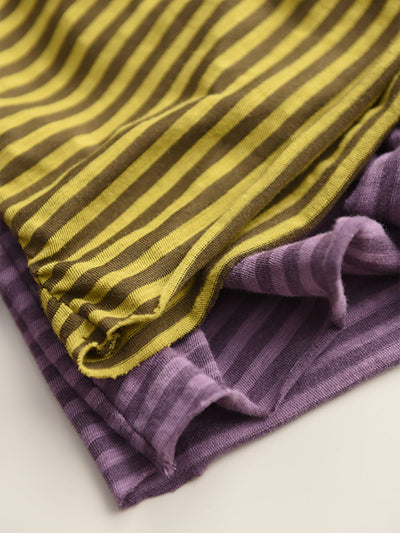 Plus Size Women Autumn Casual Stripe Turtleneck Cotton Blouse