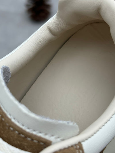 Women Spring Colorblock Leather Low Heel Sport Shoes