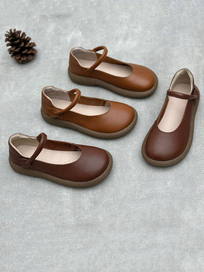 Women Vintage Genuine Leather Flat Shoes