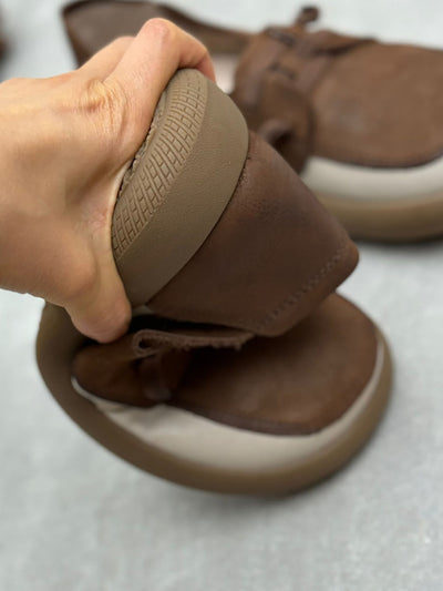 Women Summer Colorblock Leather Low Heel Shoes