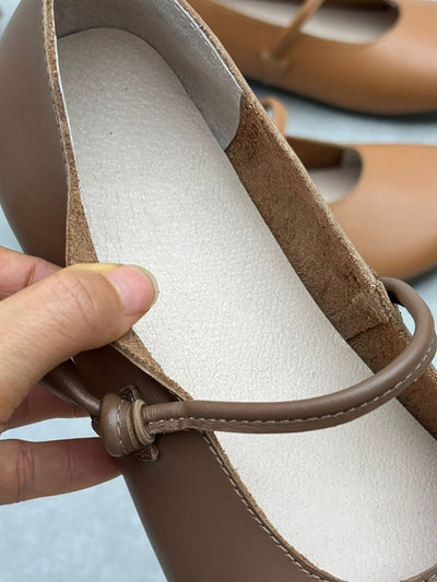 Women Casual Solid Genuine Leather Low Heel Shoes
