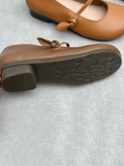 Women Casual Solid Genuine Leather Low Heel Shoes