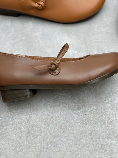 Women Casual Solid Genuine Leather Low Heel Shoes