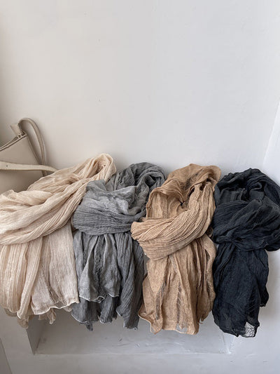 Women Summer Thin Pure Color Shawl Scarf