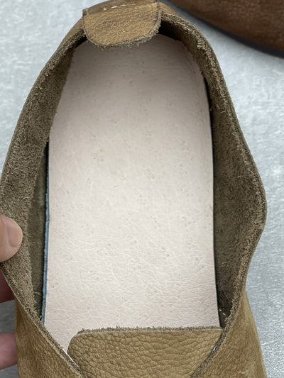 Women Retro Soft Leather Spliced Low Heel Shoes