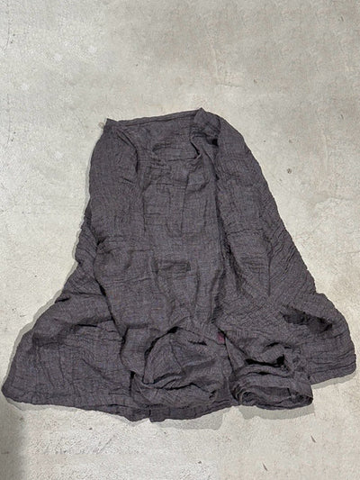 Women Spring Retro O-Neck Pure Color Linen Shirt Coat