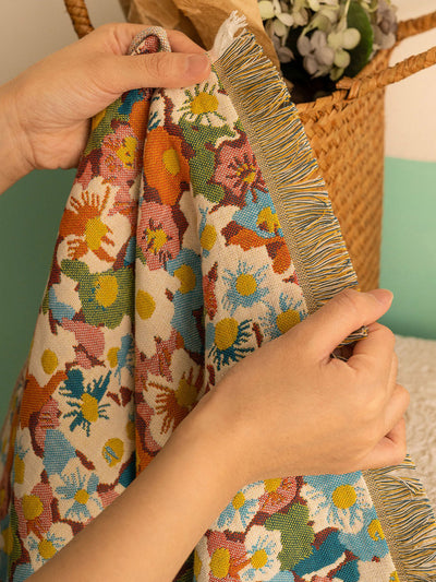 100%Cotton Flower Adult Tassel  Bath Towel