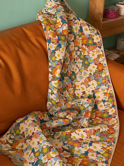 100%Cotton Flower Adult Tassel  Bath Towel