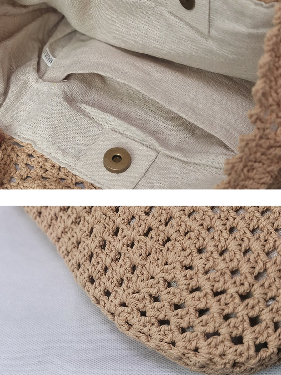 Women Fashion Summer Hand Crochet Shoulder Bag