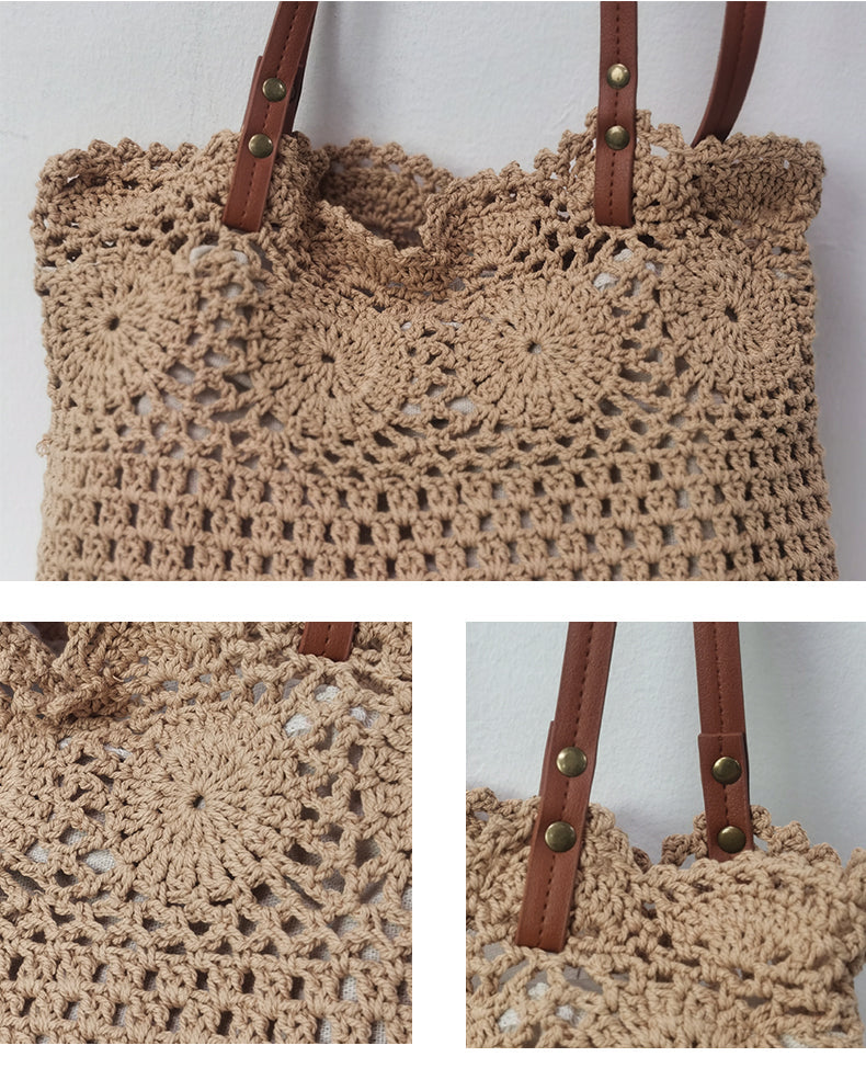 Women Fashion Summer Hand Crochet Shoulder Bag