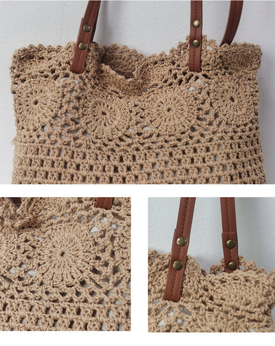 Women Fashion Summer Hand Crochet Shoulder Bag