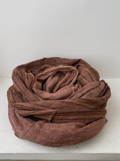 Women Spring Retro Stripe Colorblock Shawl Scarf