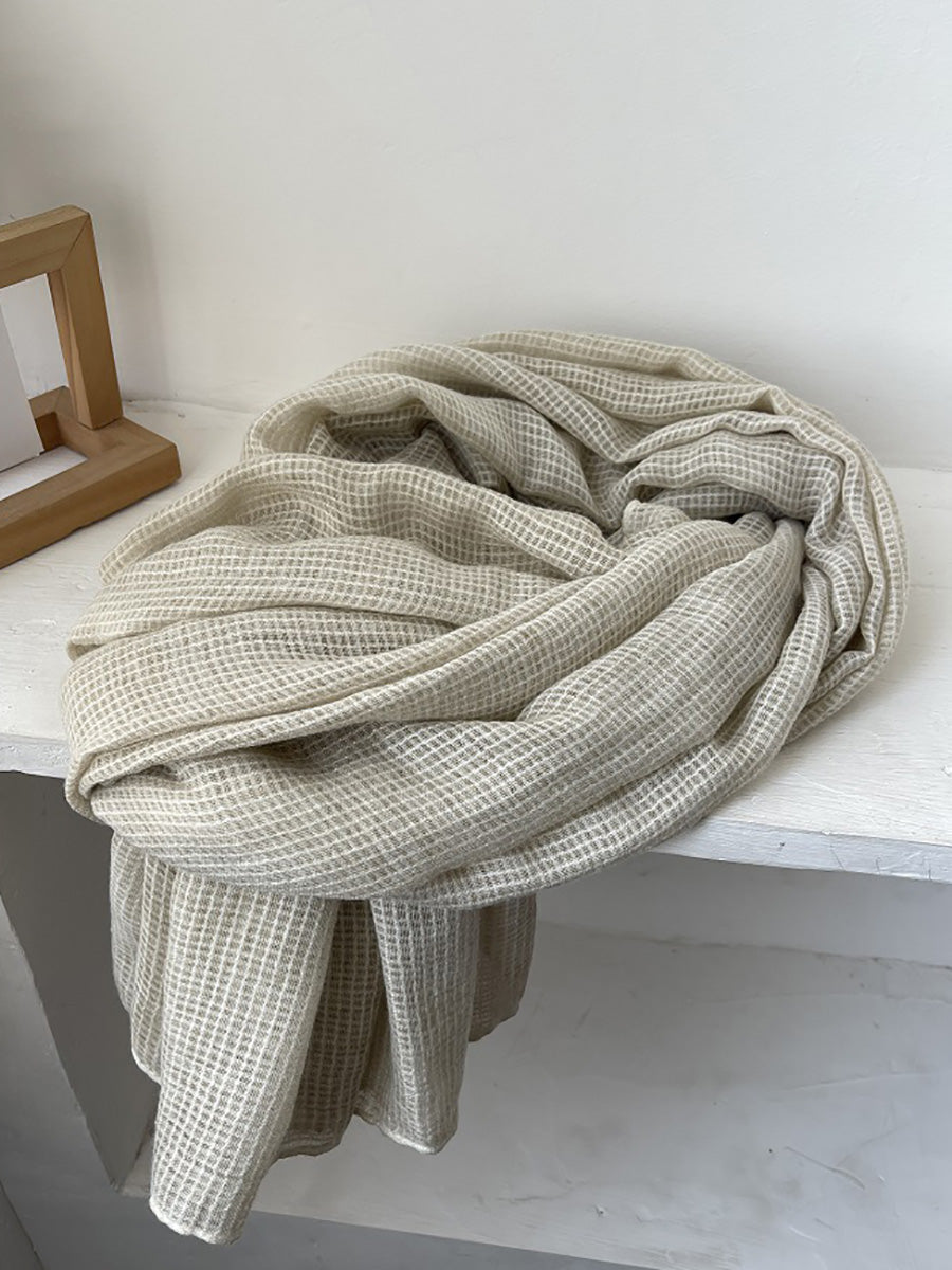 Women Spring Casual Plaid Shawl Scarf