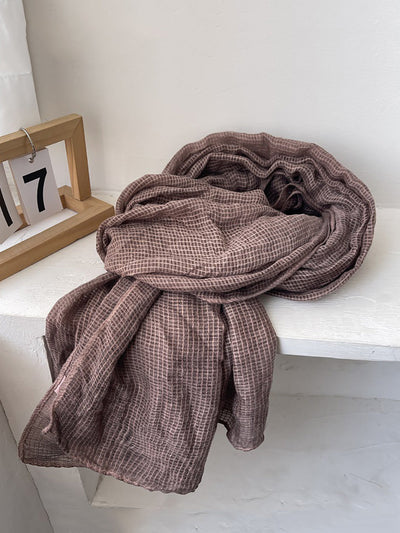 Women Spring Casual Plaid Shawl Scarf