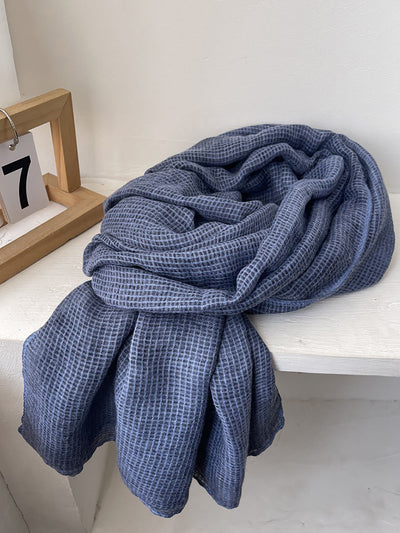 Women Spring Casual Plaid Shawl Scarf