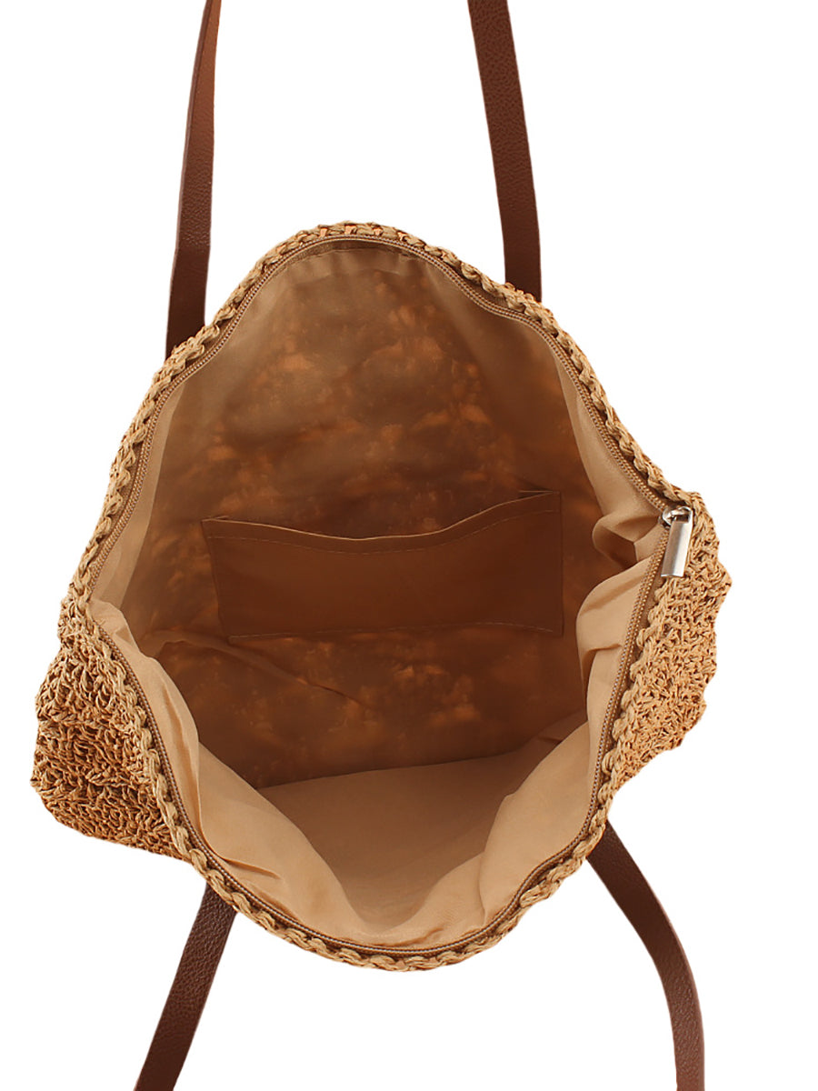 Women Fashion Straw Weave Shoulder Bag