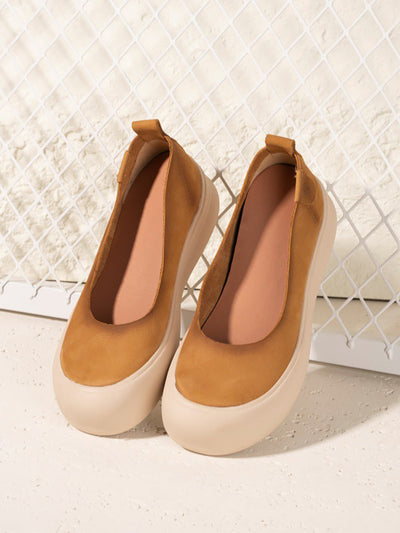 Women Summer Soft Leather Mid Heel Shoes