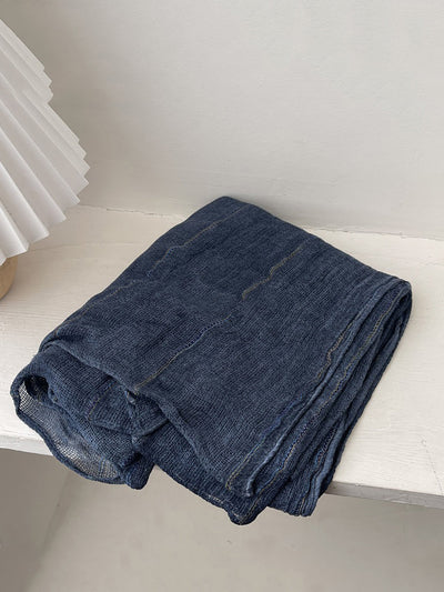 Women Retro Pure Color Soft Shawl Scarf