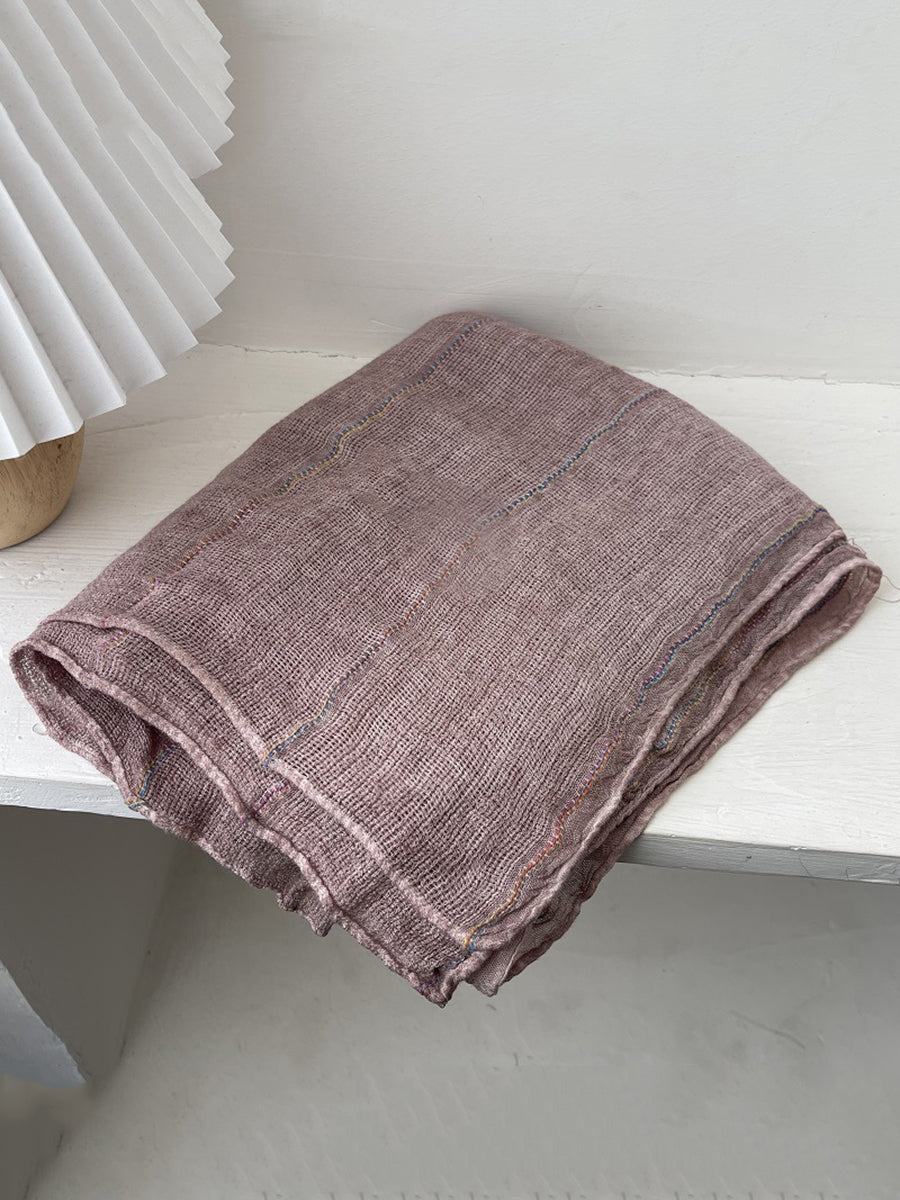 Women Retro Pure Color Soft Shawl Scarf