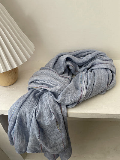 Women Retro Pure Color Soft Shawl Scarf