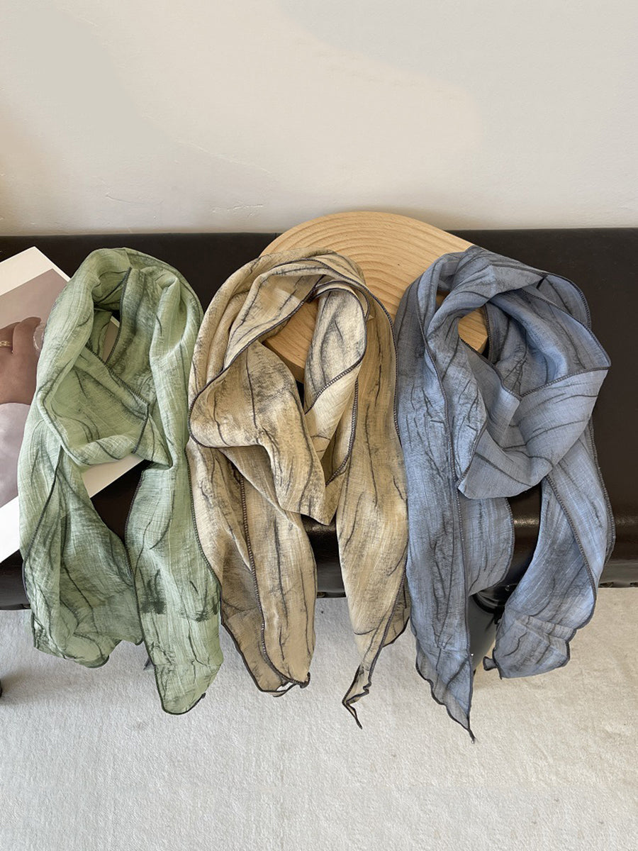 Women Artsy Tie-dye Shawl Scarf