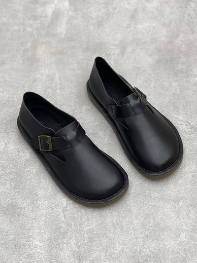 Women Summer Casual Soft Leather Flat Shoes