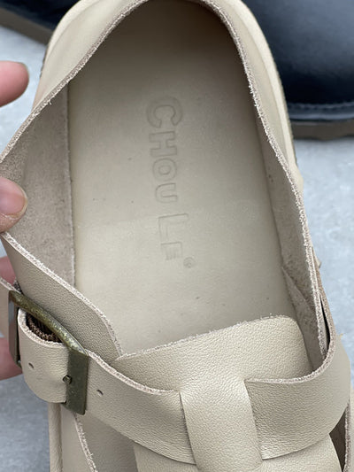 Women Summer Casual Soft Leather Flat Shoes