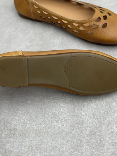 Women Summer Casual Genuine Leather Low Heel Shoes