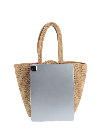 Women Fashion Colorful Ball Pendant Cotton Shoulder Bag