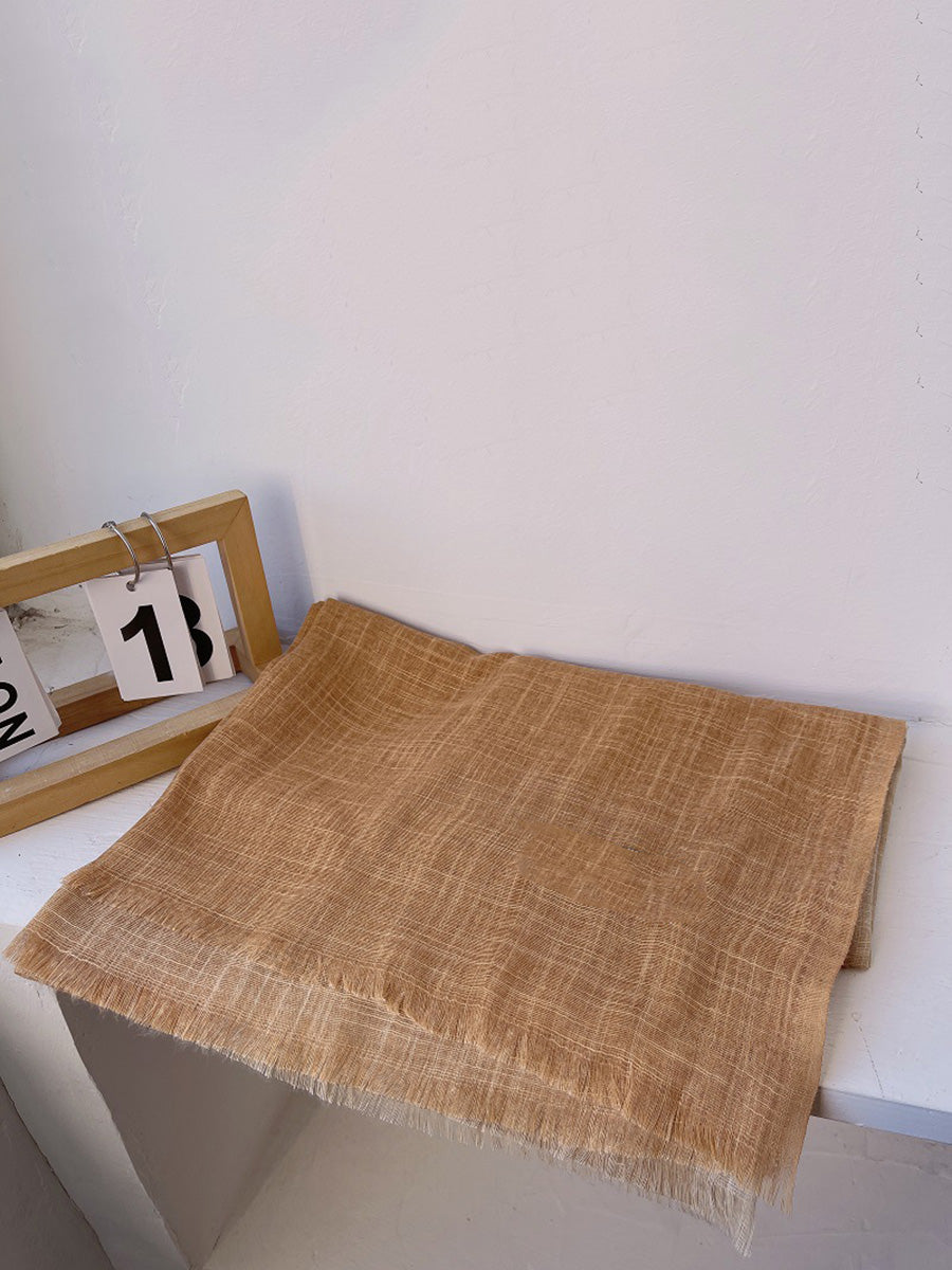 Women Artsy Summer Gradient Color Tassel Shawl Scarf