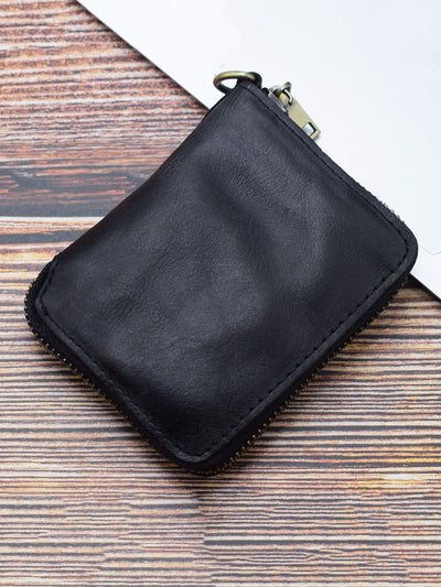 Retro Leather Zipper Multifunction Wallet