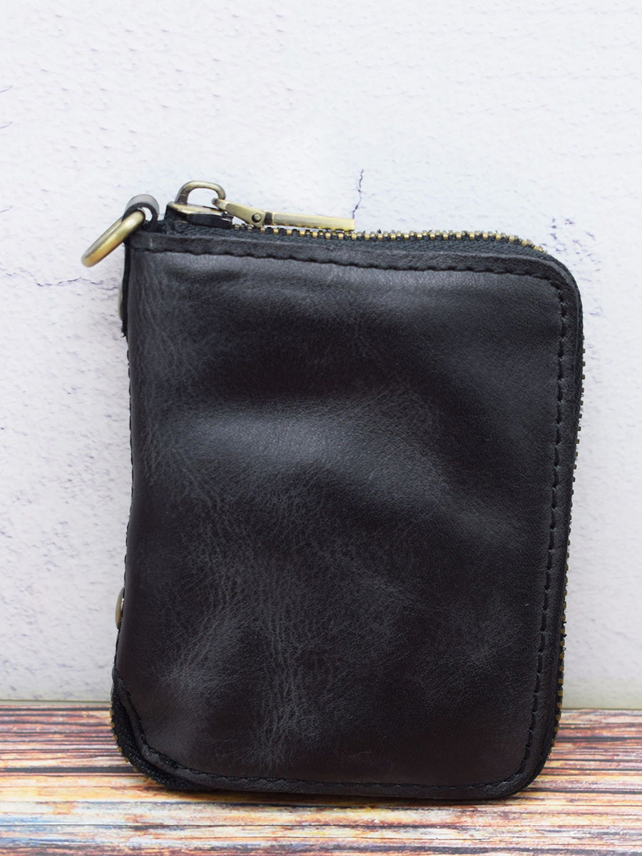 Retro Leather Zipper Multifunction Wallet