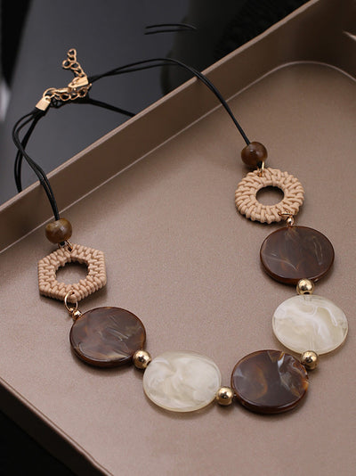 Women Vintage Acrylic Resin Necklace
