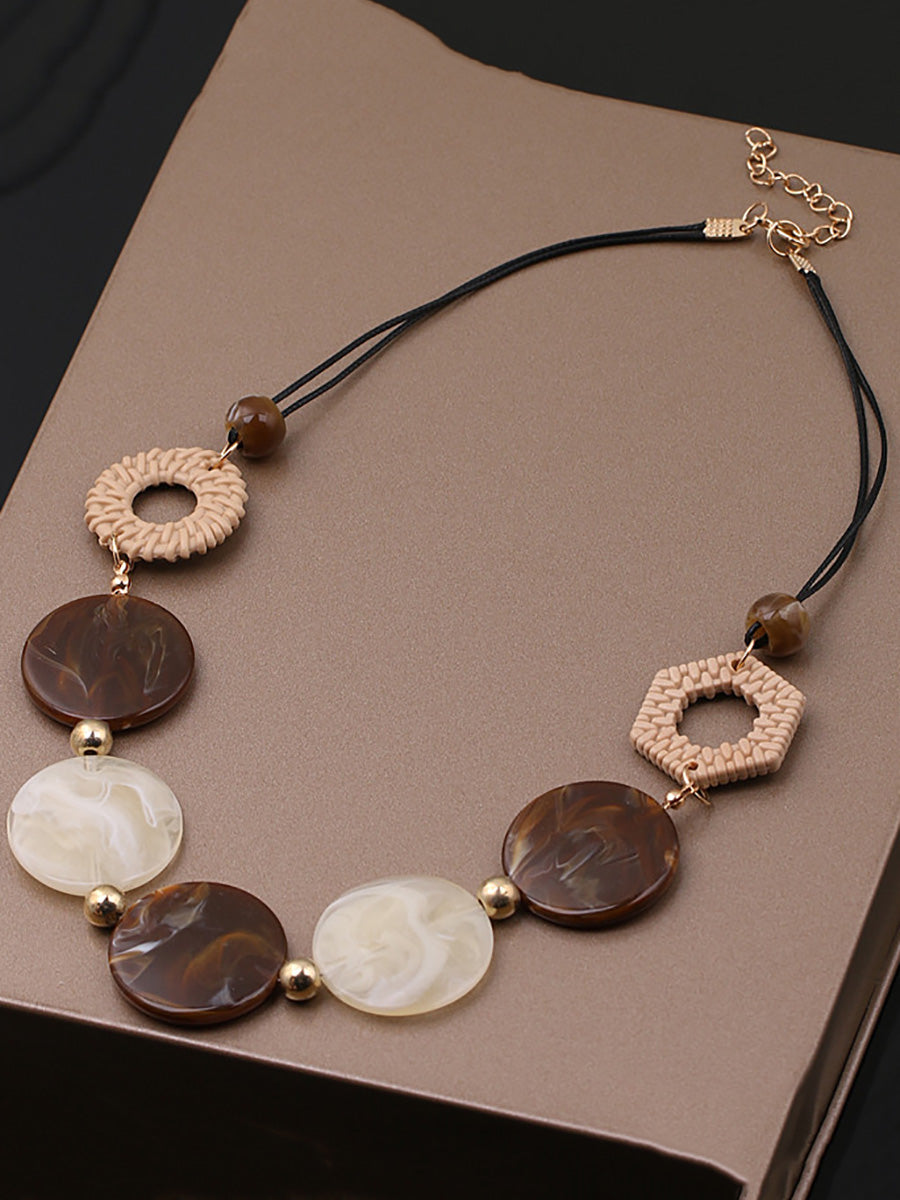 Women Vintage Acrylic Resin Necklace