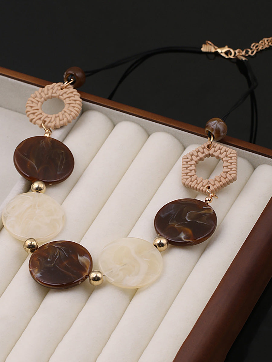 Women Vintage Acrylic Resin Necklace