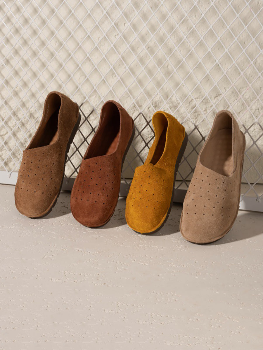 Women Vintage Soft Leather Flat Shoes