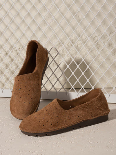 Women Vintage Soft Leather Flat Shoes